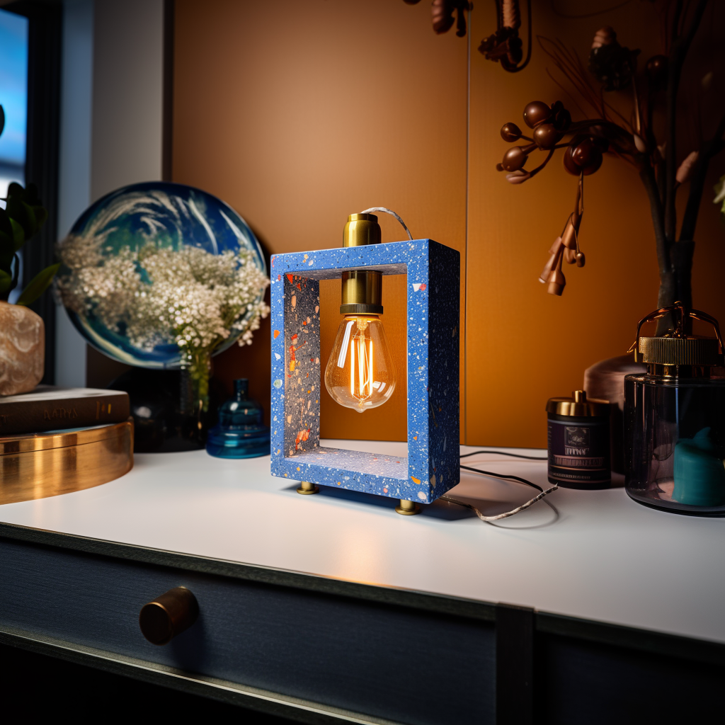 Tabletop outlet reading lamp