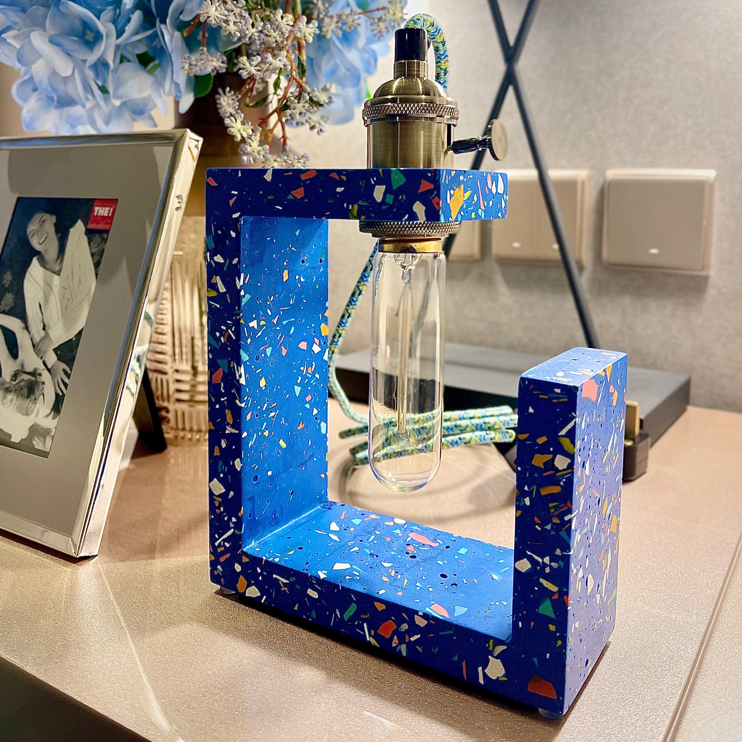 Modern Blue Table Lamp