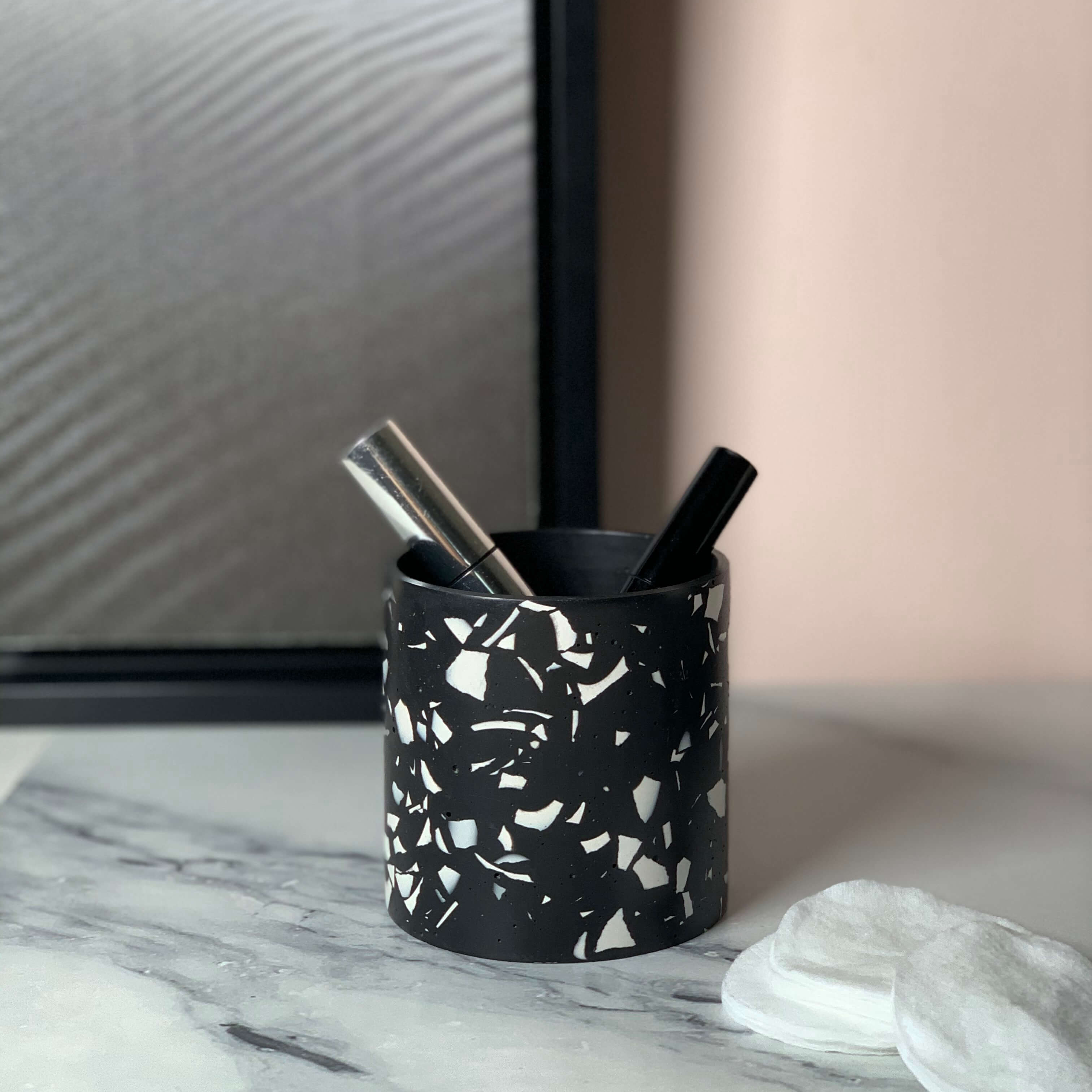 Black & White Terrazzo Pot