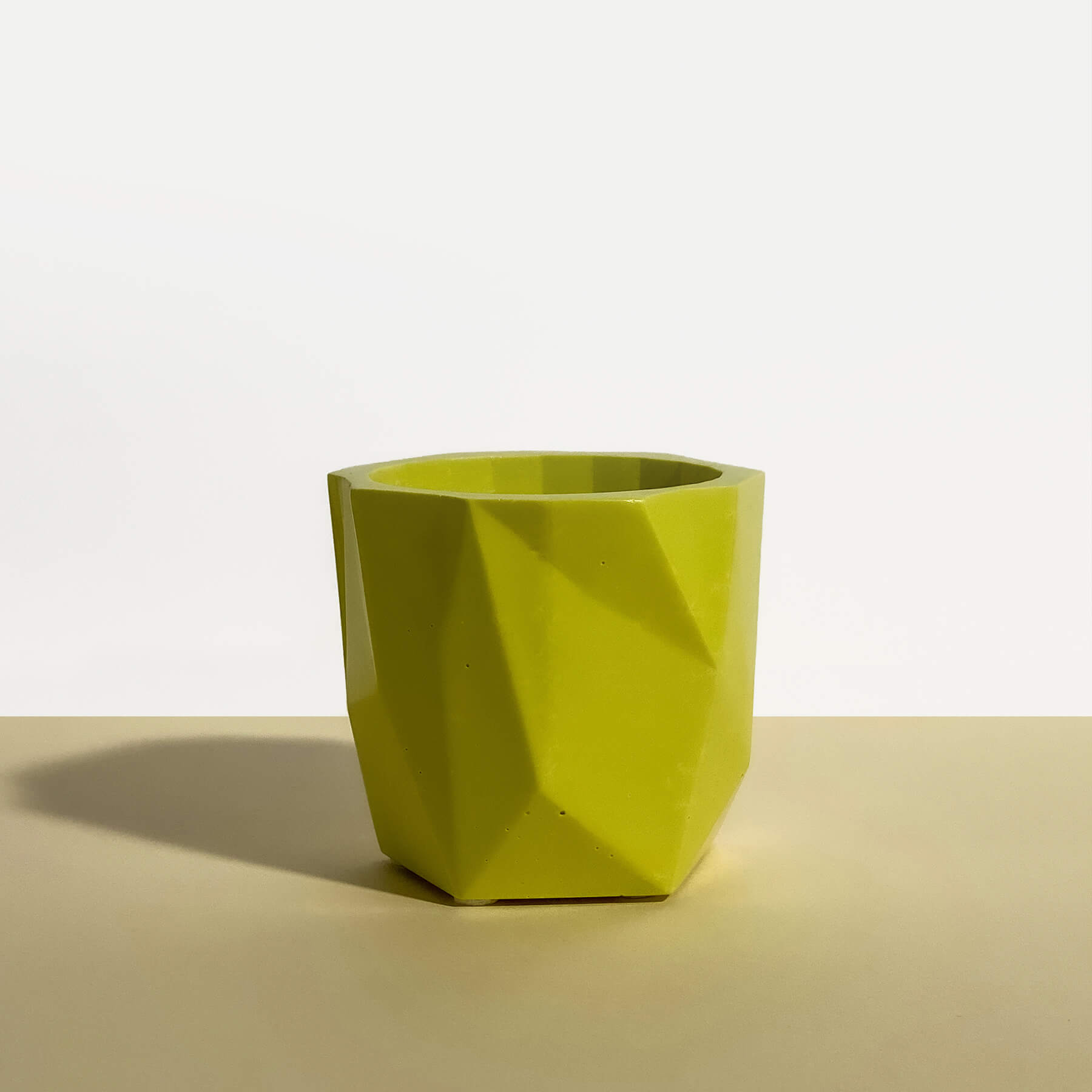 Lime Green Geometric Planter