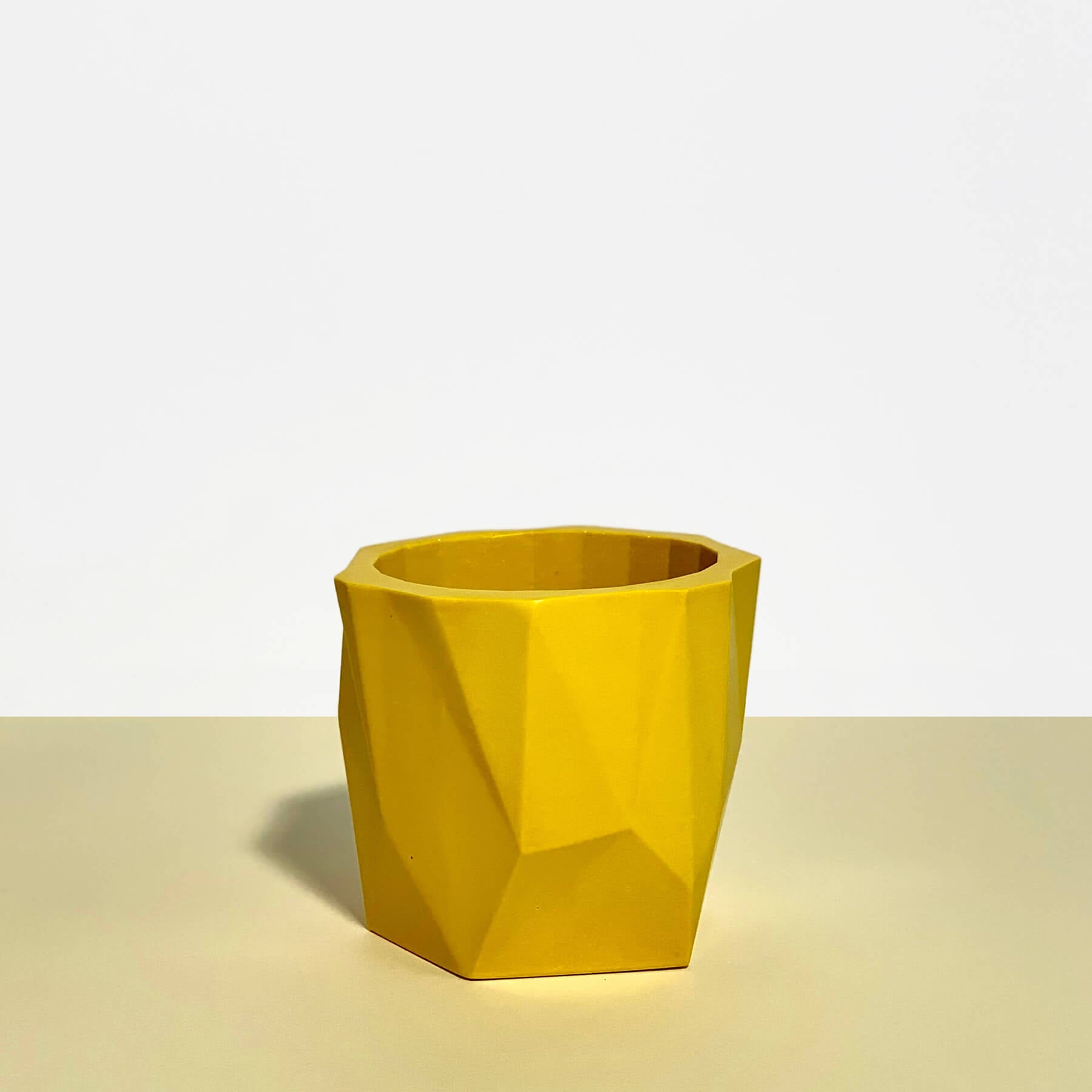 Mustard Geometric Planter