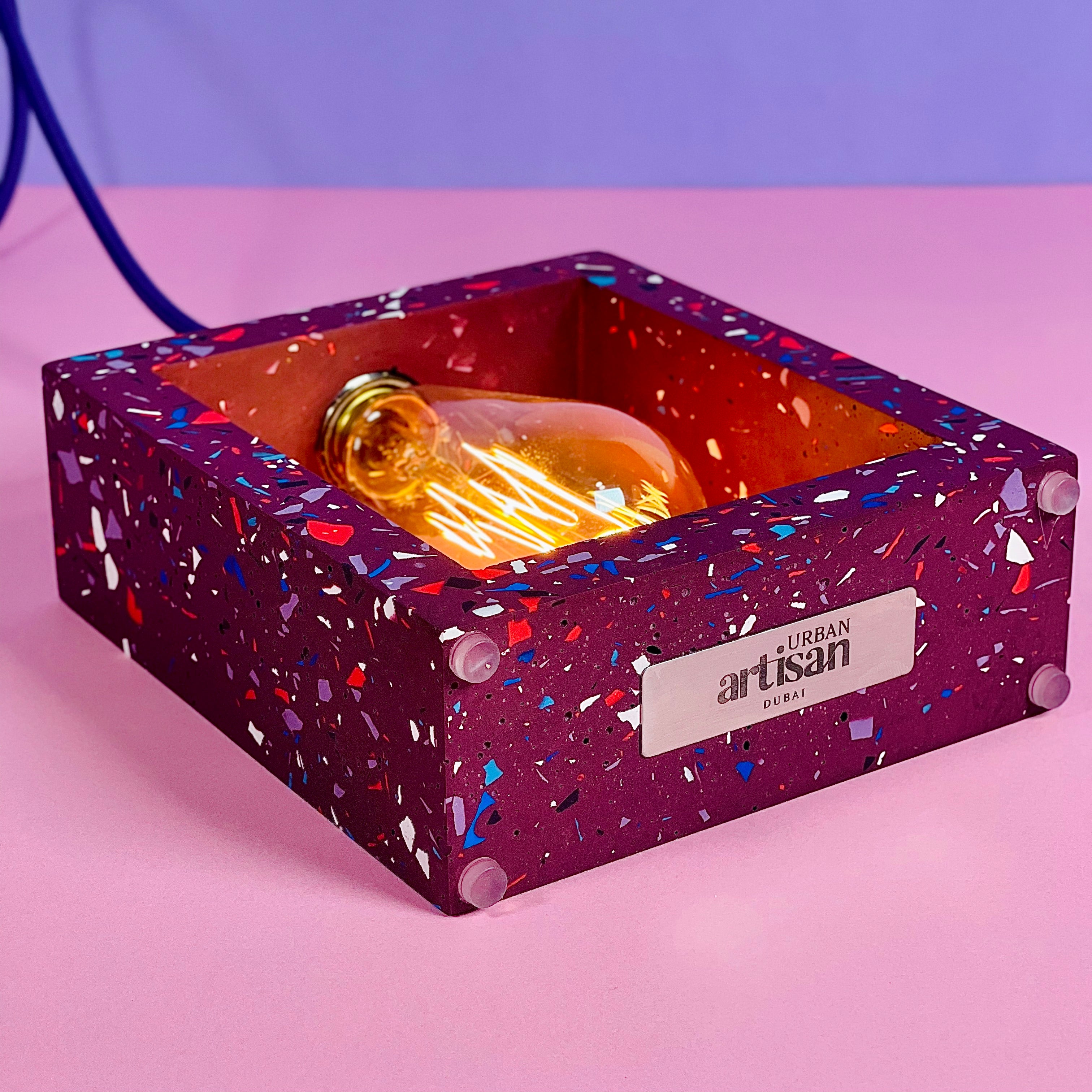 Purple Terrazzo Table Lamp