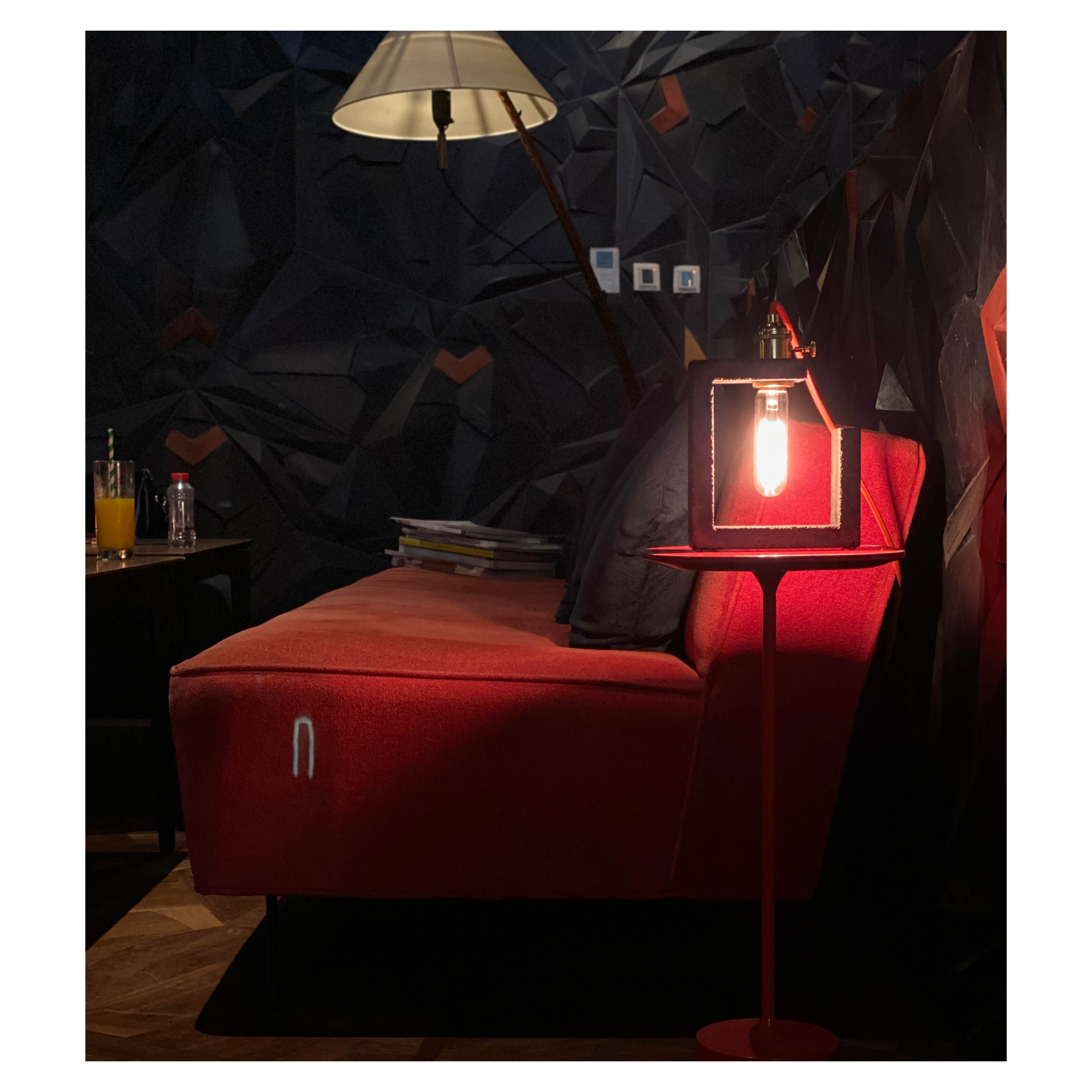 Open Frame Table Lamp - Black Sumi