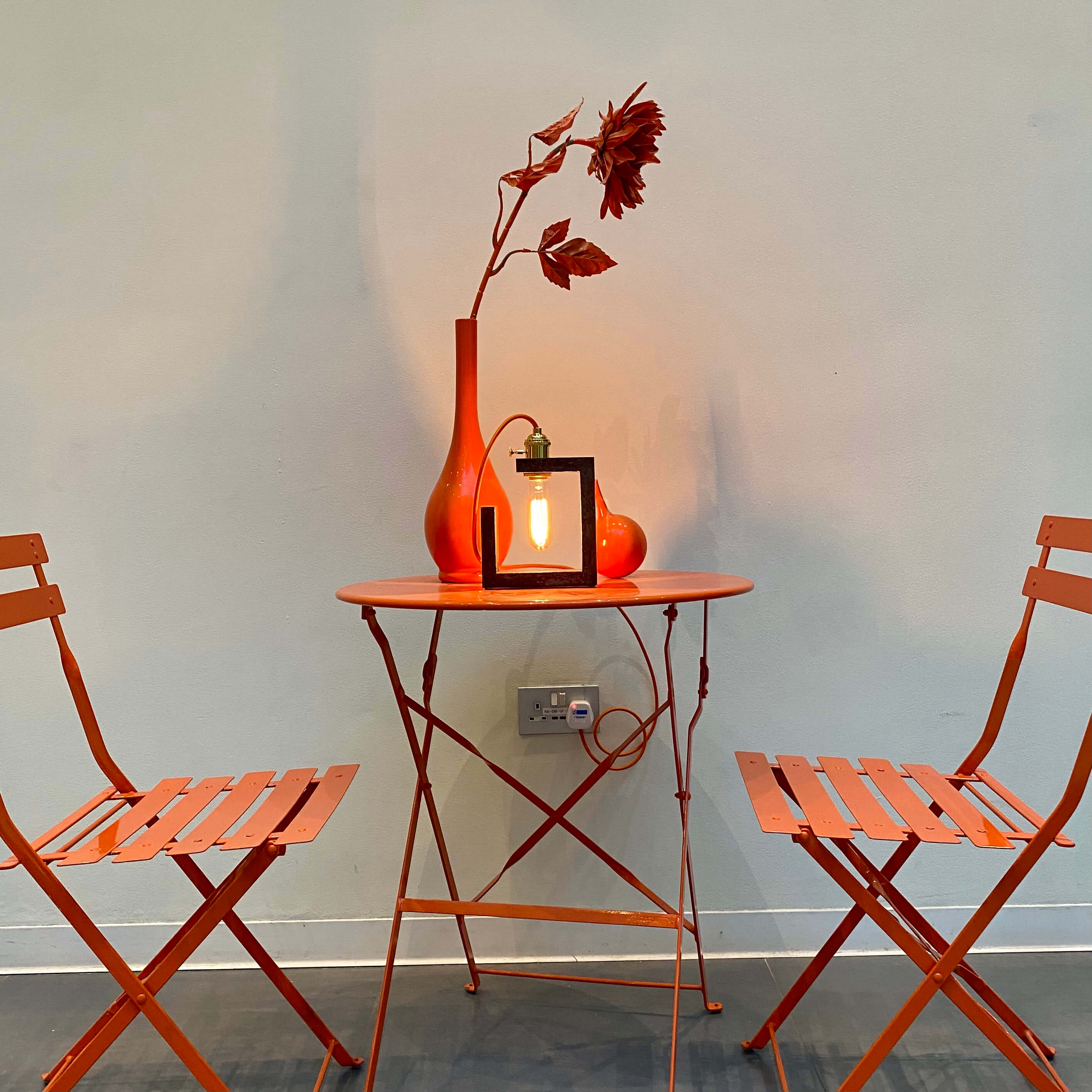 Open Frame Table Lamp - Black Sumi