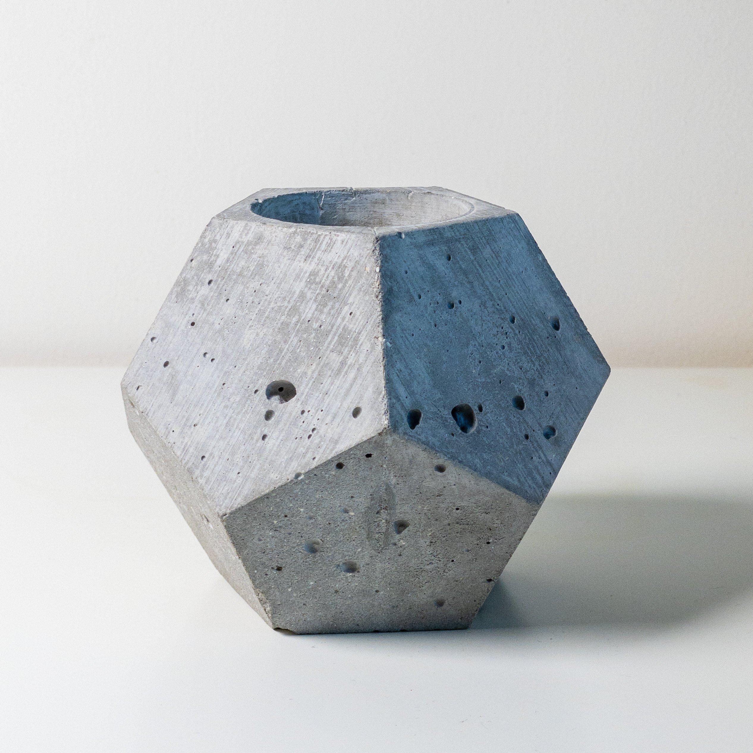 Concrete Dodecahedron Planter