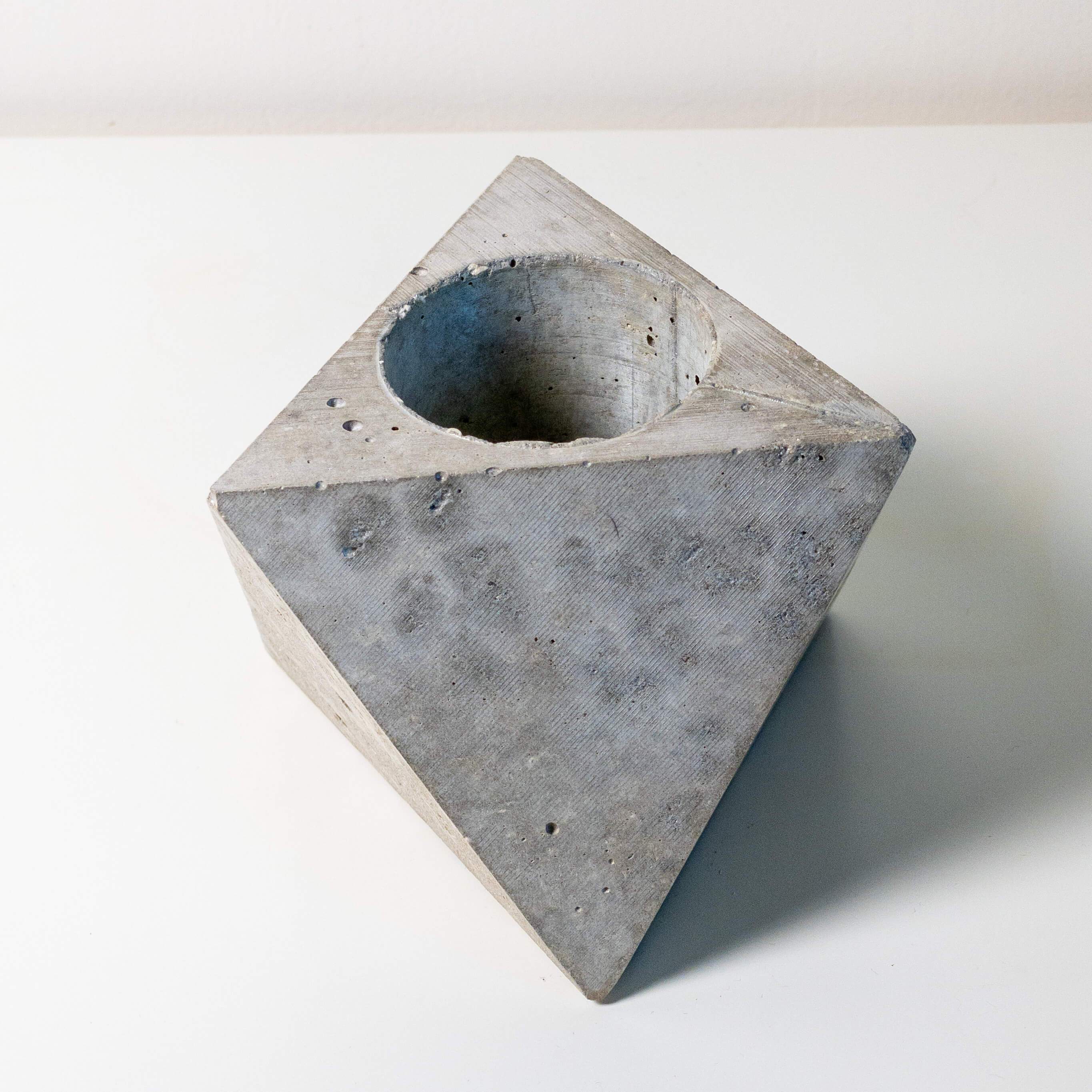 Concrete Octahedron Planter