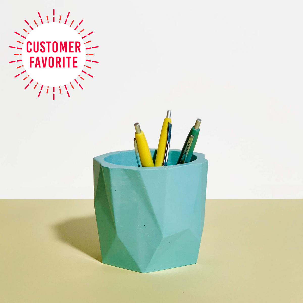 Sky Blue Geometric Planter