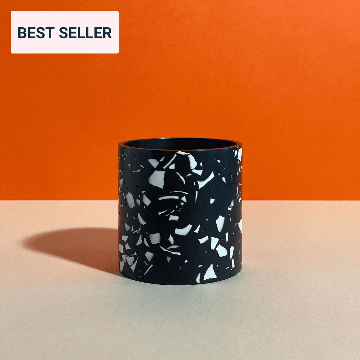 Black & White Terrazzo Pot