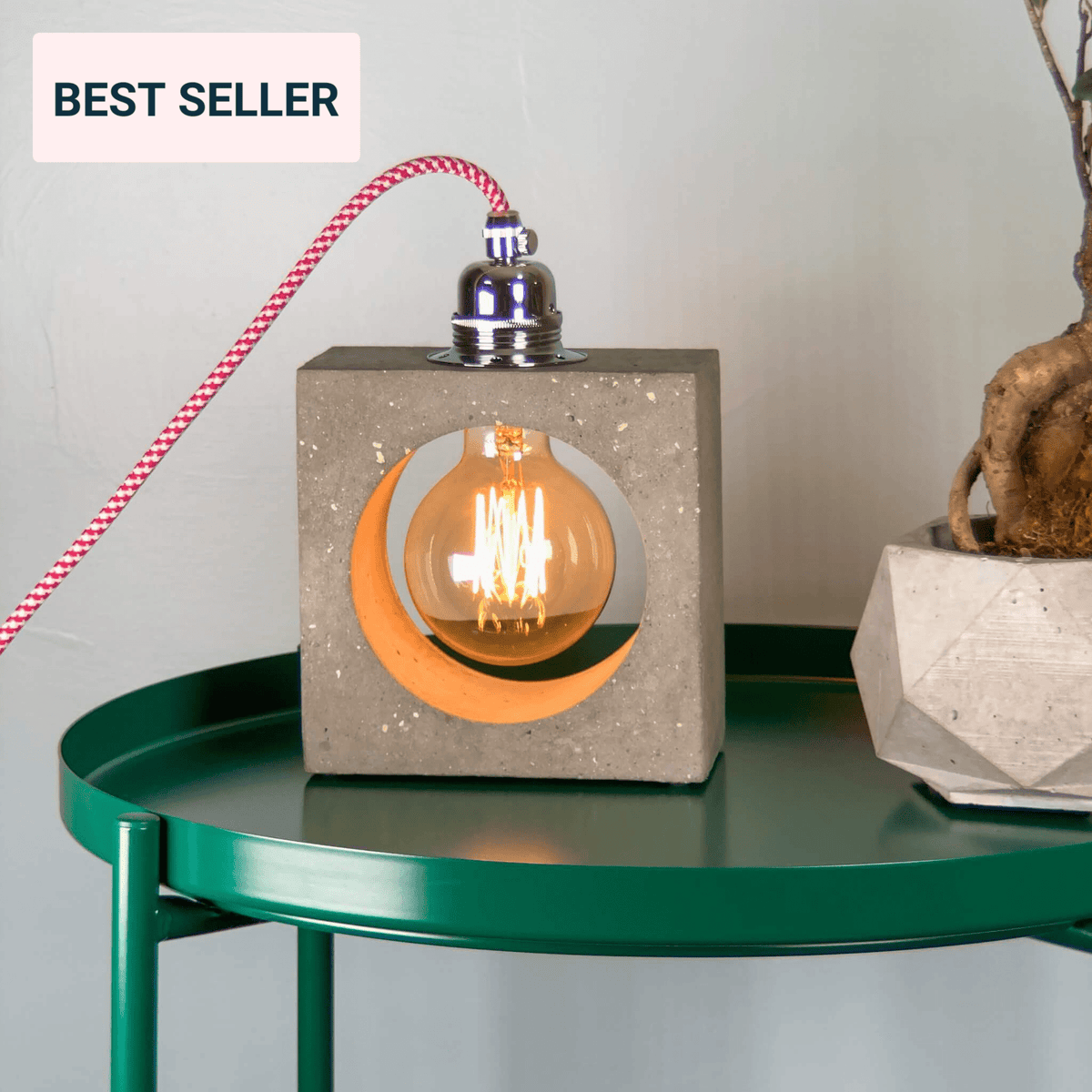 Industrial Table Lamp Concrete - True Color
