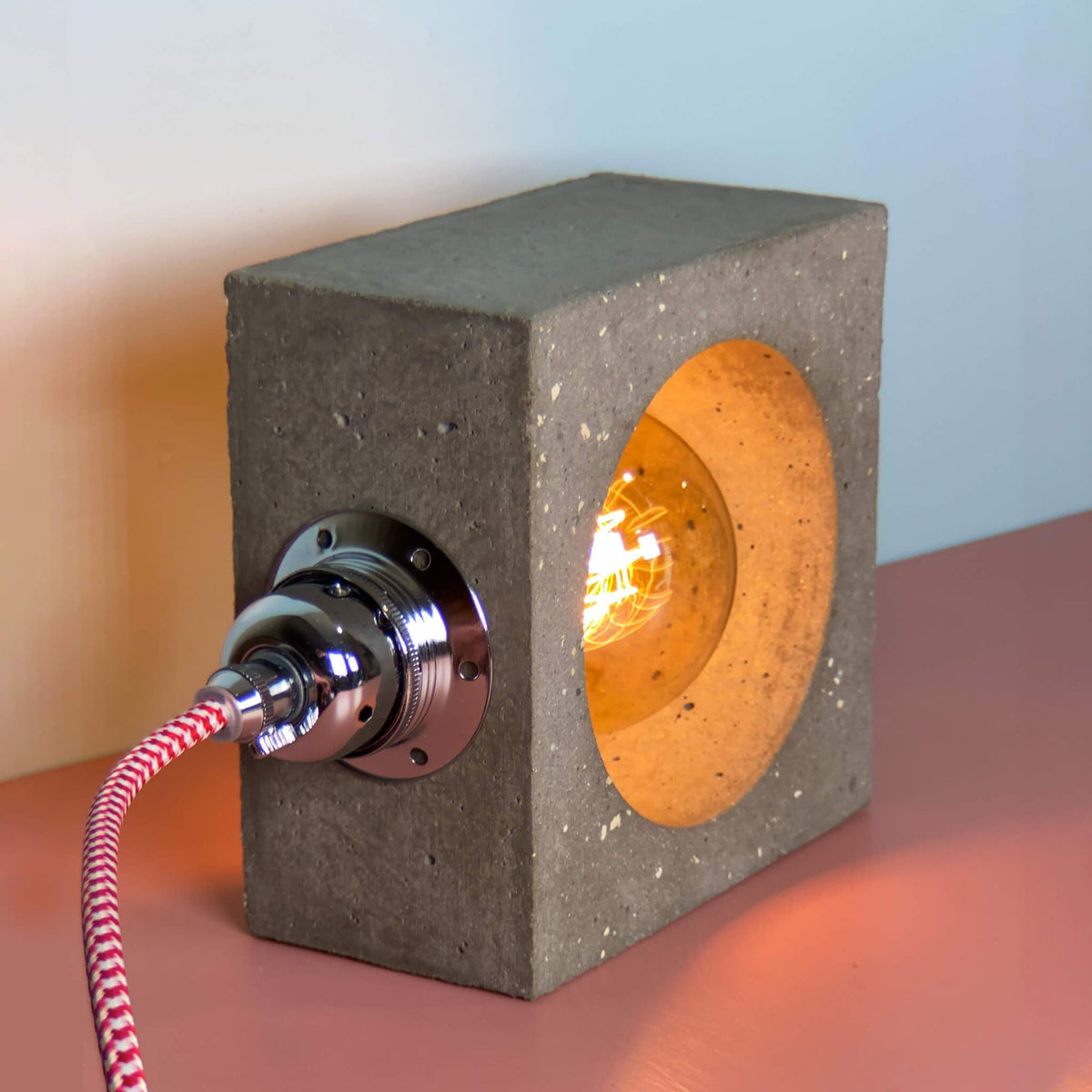 Industrial Table Lamp Concrete - True Color