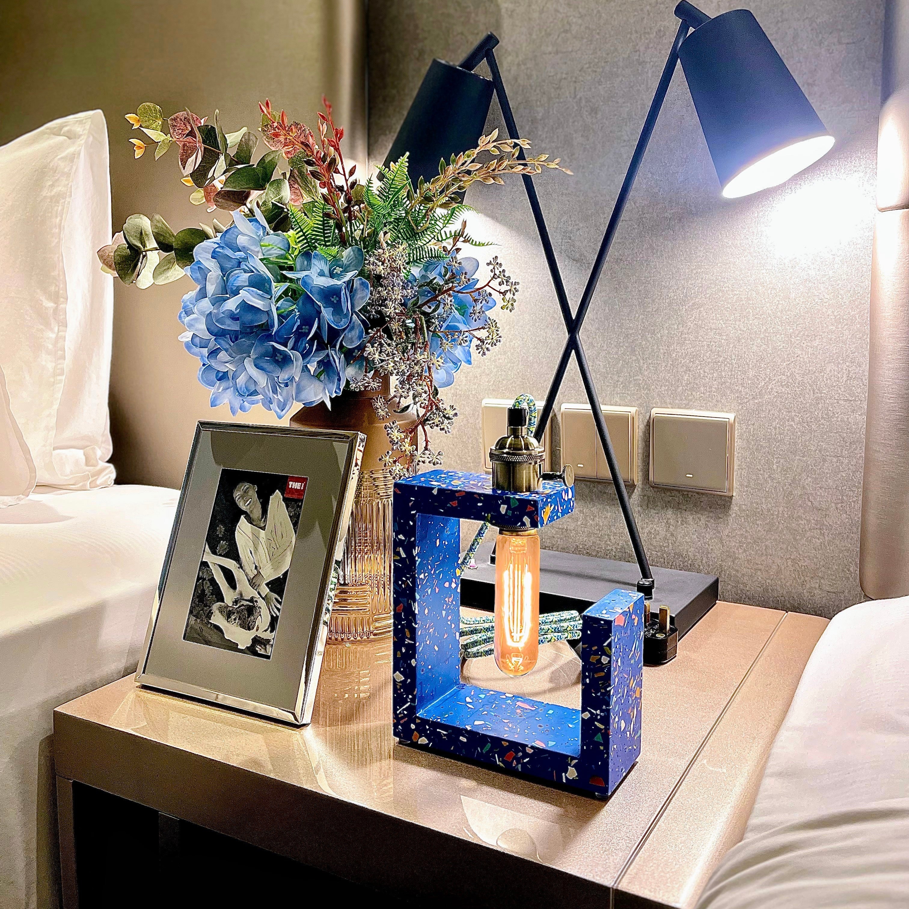 Modern Blue Table Lamp