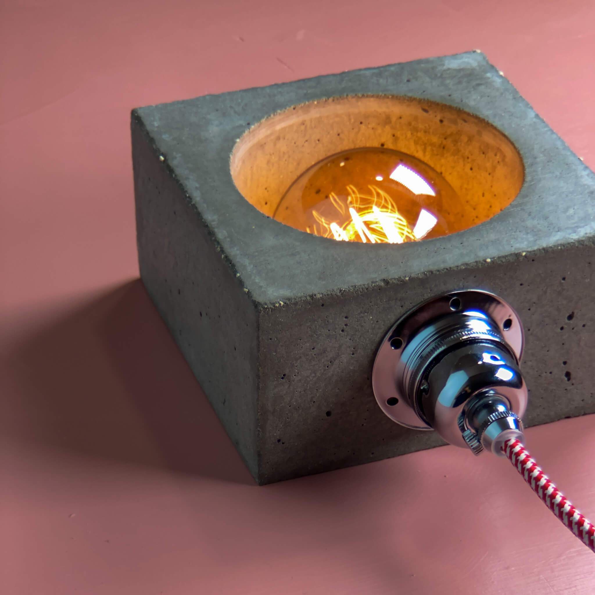Industrial Table Lamp Concrete - True Color