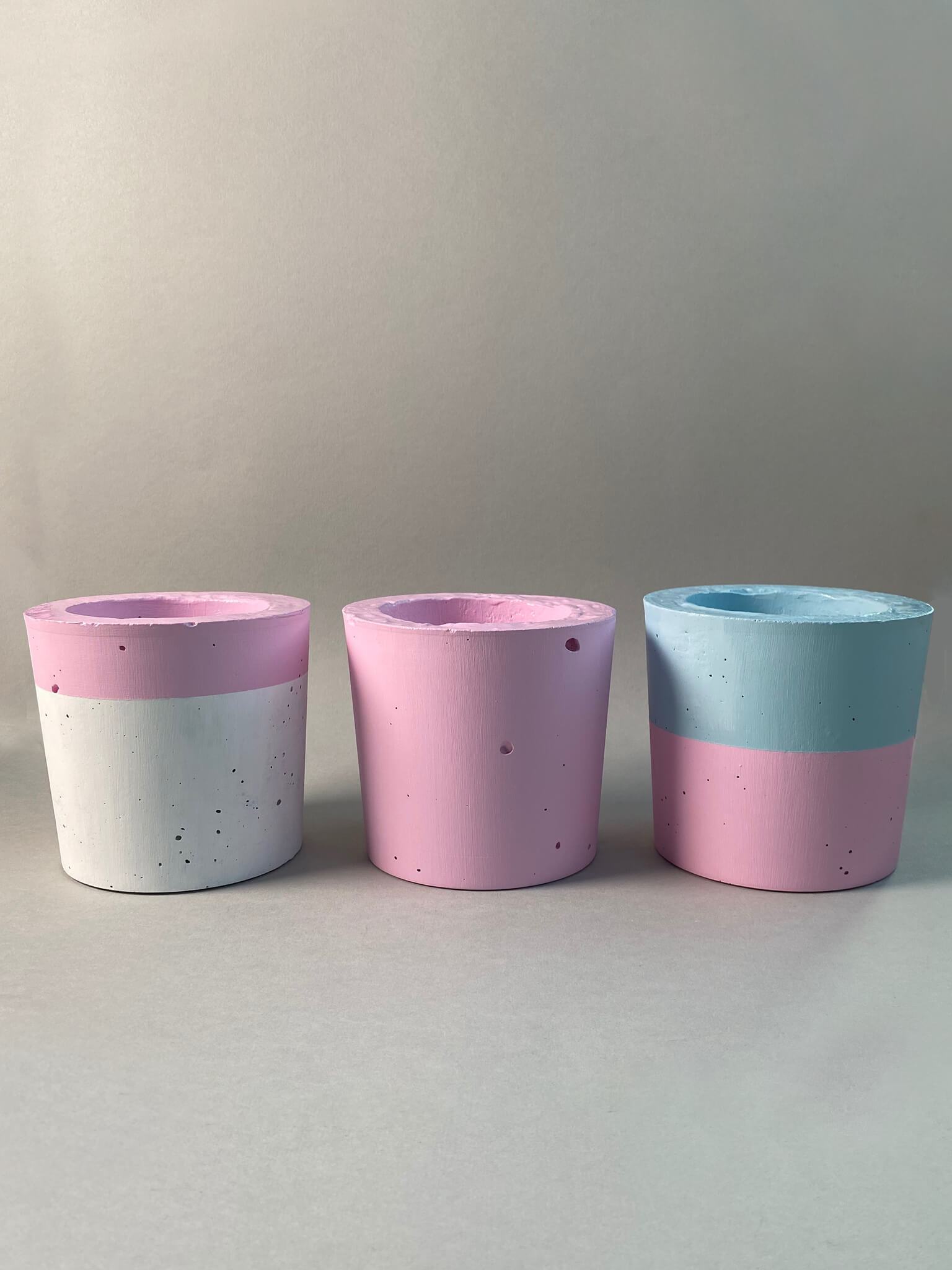 The Pink Musketeers Pot Planter Trio